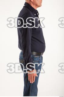 Arm moving blue deep shirt jeans of Ed 0011